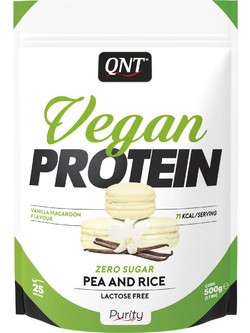 QNT Vegan Vanilla Macaroon Φυτική Πρωτεΐνη Γράμμωσης Χωρίς Λακτόζη & Γλουτένη 500gr