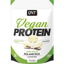 QNT Vegan Vanilla Macaroon Φυτική Πρωτεΐνη Γράμμωσης Χωρίς Λακτόζη & Γλουτένη 500gr