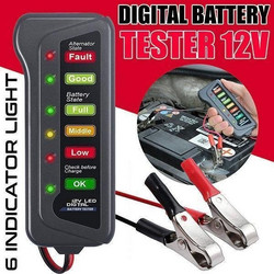 Αναλογικό Battery Tester με Κροκοδειλάκια 12V