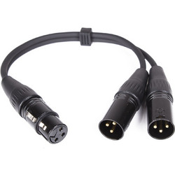 MASTER AUDIO CY099 Τερματισμένο Καλώδιο Τύπου Υ XLR-2xXLR, 30cm