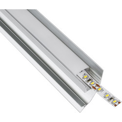 GloboStar(R) SURFACE-PROFILE 70857-3M Προφίλ Αλουμινίου - Βάση + Ψύκτρα Ταινίας LED με Λευκό Γαλακτερό Κάλυμμα - Επιφανειακή Χρήση Δημιουργίας Κρυφού Φωτισμού - Πατητό Κάλυμμα - Ασημί - 3 Μέτρα - Πακέ