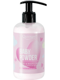 Quickgel Baby Powder Hand & Body Ενυδατική Κρέμα Σώματος 300ml