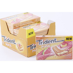 Trident Max Peach Watermelon Τσίχλες 27gr Συσκευασία 12 Τεμαχίων