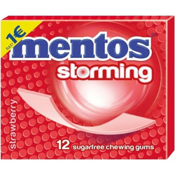 Mentos Storming Strawberry Τσίχλες 33gr Τεμάχιο