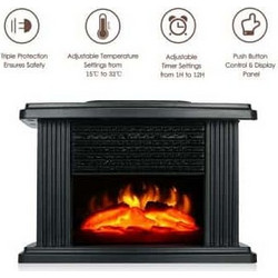 Mini Τζάκι Αερόθερμο με Εφέ Φλόγας-Flame Heater 1000W και Τηλεχειρισμό