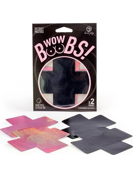 Wow Boobs! Nipple Covers Cross Shapped Holografic