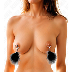 Kink Feather Nipple Clamp 7cm Black