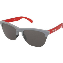 Oakley OO9374 52 Γυαλιά Ηλίου Τετράγωνα Κοκάλινα Γκρι με Μαύρο Καθρέπτη Φακό