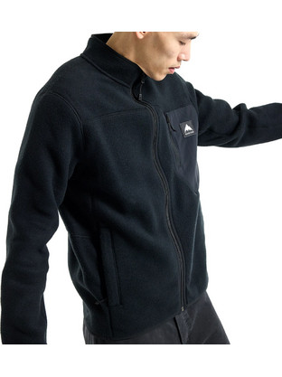 Burton Softgoods Cinder Ανδρική Ζακέτα Fleece με Φερμουάρ Μαύρη 23837100-001