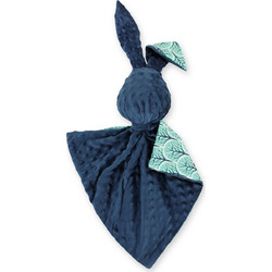 Cuddly rabbit double-sided - mint forest/dark blue