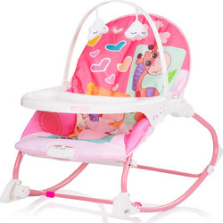 Chipolino Enjoy 2 in 1 Ηλεκτρικό Relax Μωρού Κούνια με Μουσική & Δόνηση έως 9kg Ροζ