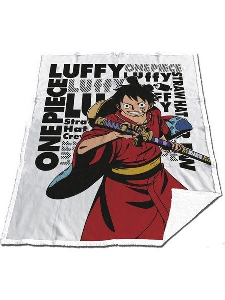ONE PIECE - Sherpa Blanket 130x170cm - Luffy "Wano"