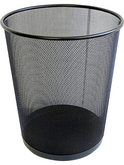 METRON ΚΑΛΑΘΙ ΑΧΡΗΣΤΩΝ ΜΕΤΑΛΛΙΚΟ Φ29.5x35cm 19.5lt ΜΑΥΡΟ