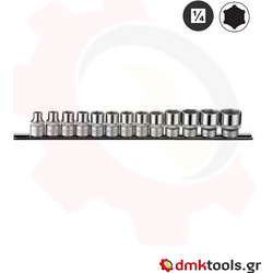 Force 2133/2133-5 Σετ Καρυδάκια 1/4" Πολύγωνα/Εξάγωνα Κοντά