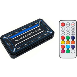 POWERTECH RGB fan controller PCF01-5C με ασύρματο χειριστήριο, 10 connectors