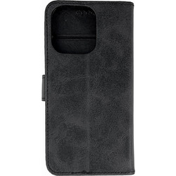 Leather Book Case for iPhone 16 Pro Max - black