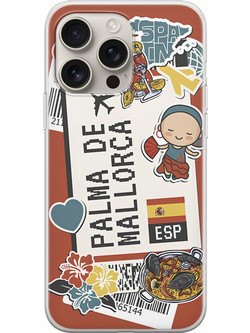 Θήκη Ticket To Palma De Mallorca iPhone 16 Pro Flexible TPU (Διάφανη Σιλικόνη)