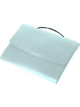 Next τσάντα συνεδρίων PP μπλε διάφανη Υ25x35x4εκ