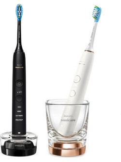 Philips Sonicare DiamondClean HX9914/57 Black & White Ηλεκτρικές Οδοντόβουρτσες με Αισθητήρα Πίεσης 2τμχ