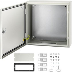VEVOR NEMA Χαλύβδινο Κουτί 20x20x6'' NEMA 4X, IP66 Αδιάβροχο & Ανθεκτικό στη Σκόνη, Ηλεκτρικό Κουτί Εξωτερικού/Εσωτερικού Χώρου με Πλάκα Στήριξης DQXJSTCFS50X50X15V0