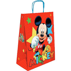 Τσάντα δώρου χάρτινη mickey πορτοκαλί (40cm) 40x32x14cm Disney