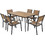 HomeMarkt Σετ Τραπεζαρία Κήπου Polywood 7τμχ Καφέ HM5240.02