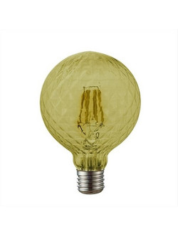 Λάμπα Led Diolamp Filament Κεχριμπαρί Globe Ε27 6watt 230V/ac Nτιμαριζόμενη 2700k Θερμό Λευκό Φως 680lumen