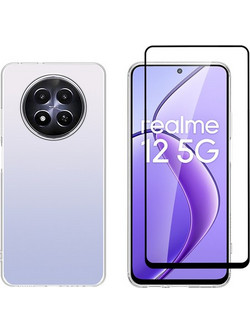Vivid Set Gelly Case + Full Face Tempered Glass Realme 12 5G Black