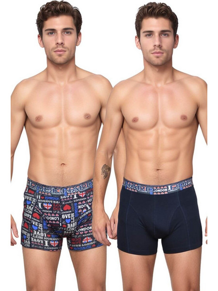 Boxer Ανδρικό Σετ 2Pack W7050 - ΠΟΛΥΧΡΩΜΟ