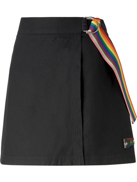 Puma Downtown Pride Μίνι Φούστα Υφασμάτινη Ψηλόμεση Κλος Μαύρη 538213-01