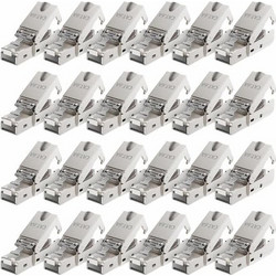 deleyCON συνδετήρες δικτύου RJ45 CAT 6a, με σύνδεση LSA για άκαμπτη εγκατάσταση 24τεμ. (MK6300)