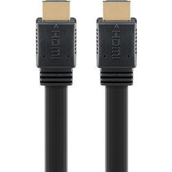 Goobay Καλώδιο HDMI 2.0 Flat HDMI Male to HDMI Male 5m Black 61281