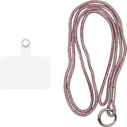 Vivid Lanyard Rhinestone Neck Strap Pink