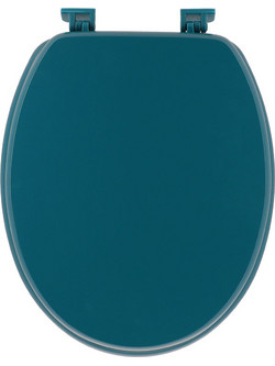 Eurocasa 493 Καπάκι Λεκάνης Οβάλ Ξύλινο Μπλε 45.5x37.2cm