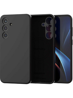 Θήκη Samsung Galaxy S25 Plus Spacecase Silicone Magnetic Case Σιλικόνης με MagSafe - Black (5905719114190)