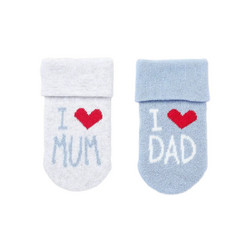 Zippy Βρεφικές Κάλτσες Αγόρι Love Mum And Dad - 2 Ζεύγη, Χρώμα Πολύχρωμο