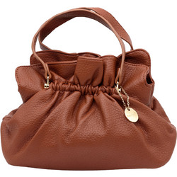 Ghetto Soft Leather Bucket Bag Γυναικεία Τσάντα Χειρός Δερμάτινη Καφέ