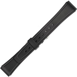 Λουράκι ρολογιού PVC QQ Μαύρο 18mm