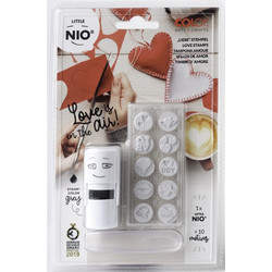 Σετ σφραγίδα με 10 διαφορετικά σχέδια Love Set COLOP Little Nio NIL007