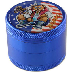 Grinder Τρίφτης 50mm Αλουμίνιο Σχέδιο Cannifornia Blue - 4 Parts
