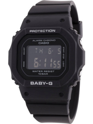 Casio Baby-G Ψηφιακό Ανδρικό Ρολόι Χρονογράφος Solar με Μαύρο Καουτσούκ Λουράκι BGD-5650-1ER