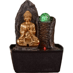 Συντριβάνι Buddha Haka με μπάλα & LED Διαστάσεις: 15 Χ 20 Χ 25 cm