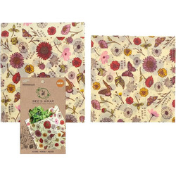 Σακούλες τροφίμων Bee's wrap Bags Meadow Magic VEGAN σετ 2 τεμ. 27,5x27,5 εκ