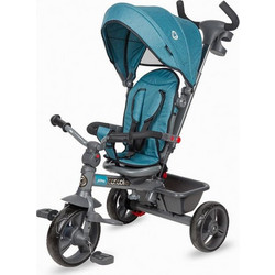 Smart Baby Coccolle Primo Τρίκυκλο Ποδήλατο Αναδιπλούμενο με Σκίαστρο & Χειρολαβή για 12+ Μηνών Turquoise Tide