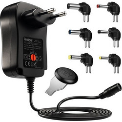 Ρυθμιζόμενο Τροφοδοτικό 30W με USB και 6 Αντάπτορες - 3 έως 12V για Συσκευές με DC Υποδοχή-6p-26106