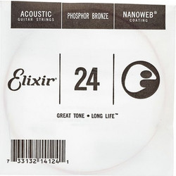 Elixir Strings 14124B Nanoweb Phosphor Bronze Χορδή Ακουστικής Κιθάρας 24