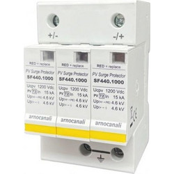 Μπλοκ απαγωγέα 3P 1250V DC/ max1500V DC SF440.1500F κρουστικού ρεύματος 15KA/40KA max - 208-112440150