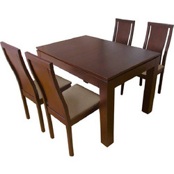 Τραπεζαρία σετ 5τμχ Megan 1017 IN + Jasmine 1025 IN Light Walnut 400-11-011