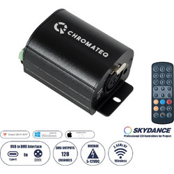 SKYDANCE-CHROMATEQ 71579 USB-C σε DMX512 Interface 128 Κανάλια XLR3 DC 5V IP40 - Ασύρματο Χειριστήριο IR - Μ7.8 x Π5 x Υ3.8cm