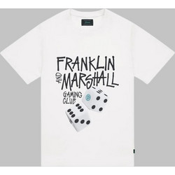 Franklin & Marshall T-shirt in organic cotton con stampa Gaming Club Alumni - ΛΕΥΚΌ